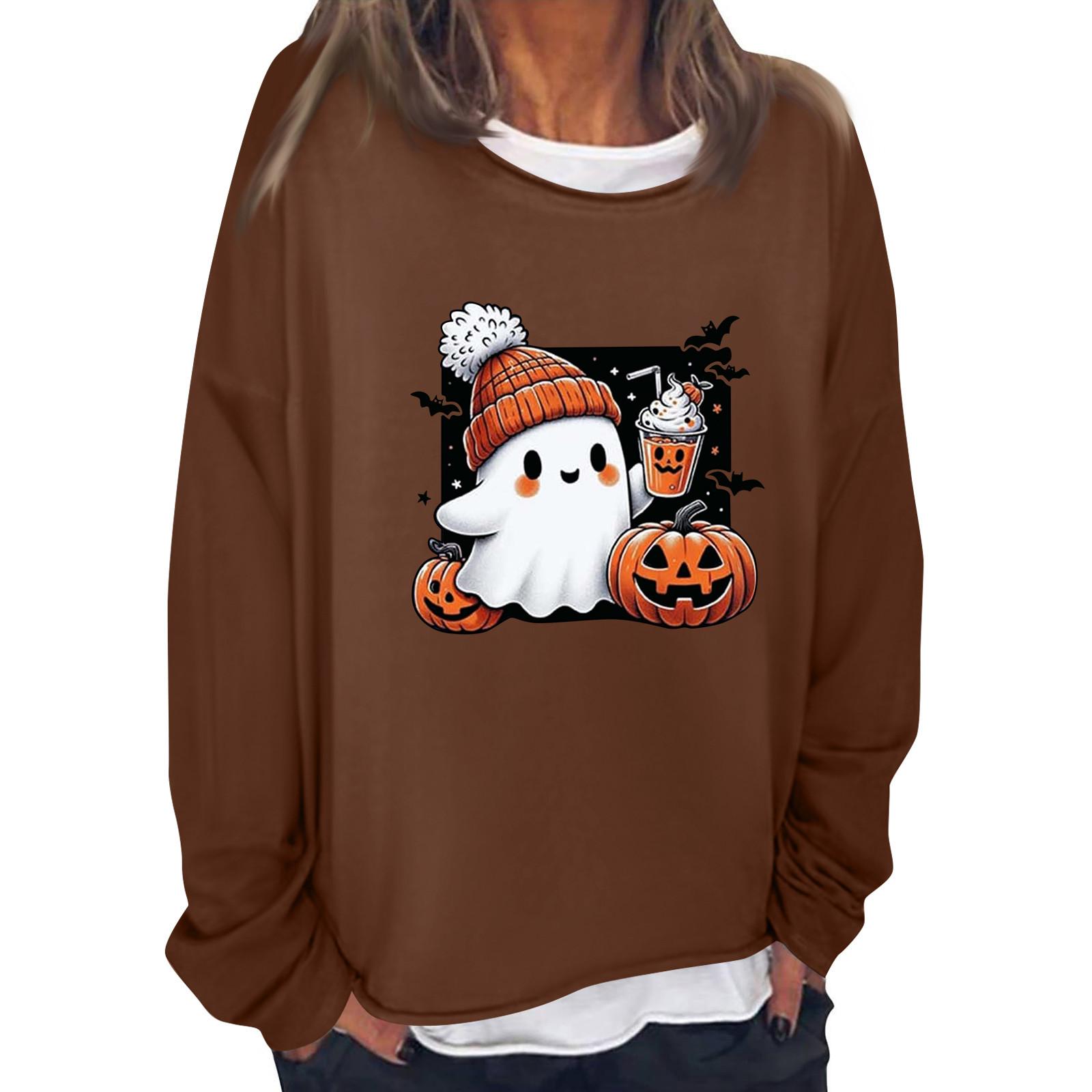 

Жіночий повсякденний модний вінтажний світшот з довгим рукавом і круглим вирізом з принтом, багатошаровий пуловер S