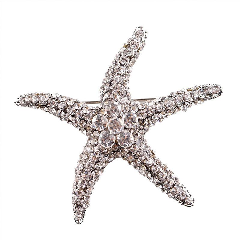 Fashion Starfish Brooch Pin Pendant Brooches for Women