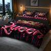Queen-Themed 3D Crown Pattern Duvet Cover Set Ultra-Soft Microfiber Bedding Fantasy Design Machine Washable For Bedroom And Dorm
