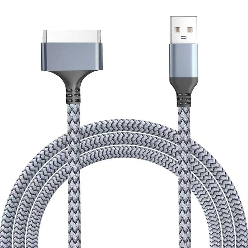 USB to 30 Pin Charger Cable Compatible with Old iPhone 4/4s/3G/3GS,Old iPad 1/2/3 Generation,iPod Classic 3/2/1 gen,Touch 4/3/2/1,Nano 3.3ft
