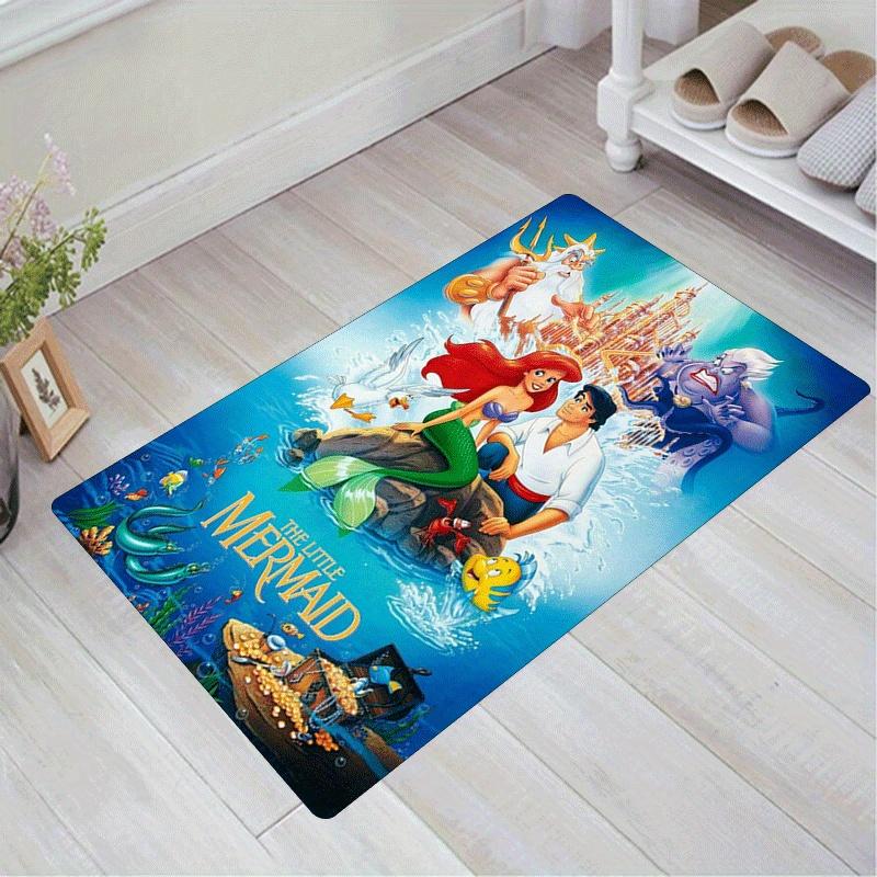

1pc Mermaid Pattern Area Rug Soft Flannel Floor Mat for Living Room,Office,Bedroom and Carpet,Sofa Coffee Table Floor Mat 60cm by 90cm