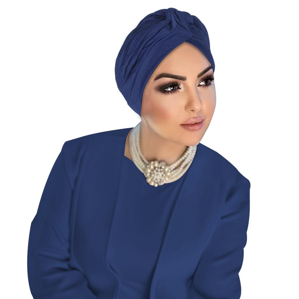 Indian Hat Twist Knot Turban Women Muslim Inner Hijab Beanies Bonnet Hair Loss Headscarf Bandanas Chemo Cap Solid Color Headwrap