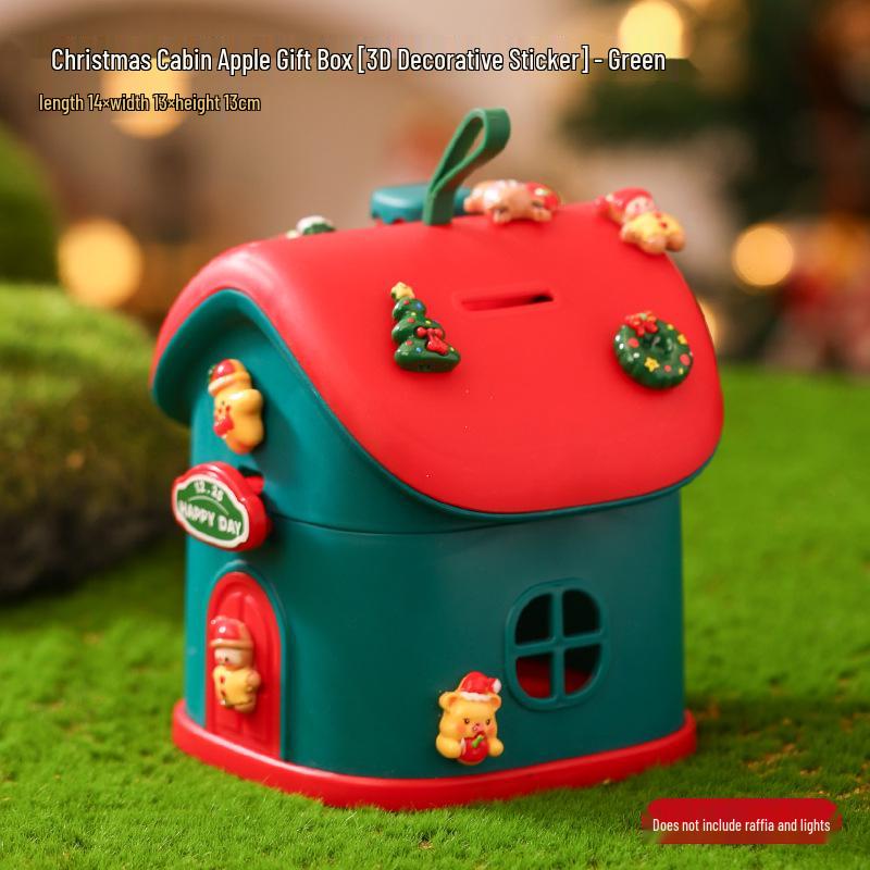 Christmas Eve Apple Gift Box - Creative Little House Candy Packaging for Kids