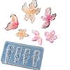  Ice Flower Lily 3D Silicone Nail Template Stereoscopic Flower Nail Art Decor DIY Nail Carving Mold