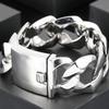 Cool Men's 31MM Hip Hop Cuban Chain Bracelet High Polished Solid Stainless Steel Jewelry Gift for Birthday Party