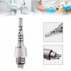 Niceden Dental Standard Head Air Turbine Handpiece High Speed Stainless Body K-Type Quick Coupler with Optic Light for FG Burs2/4/6 Hole