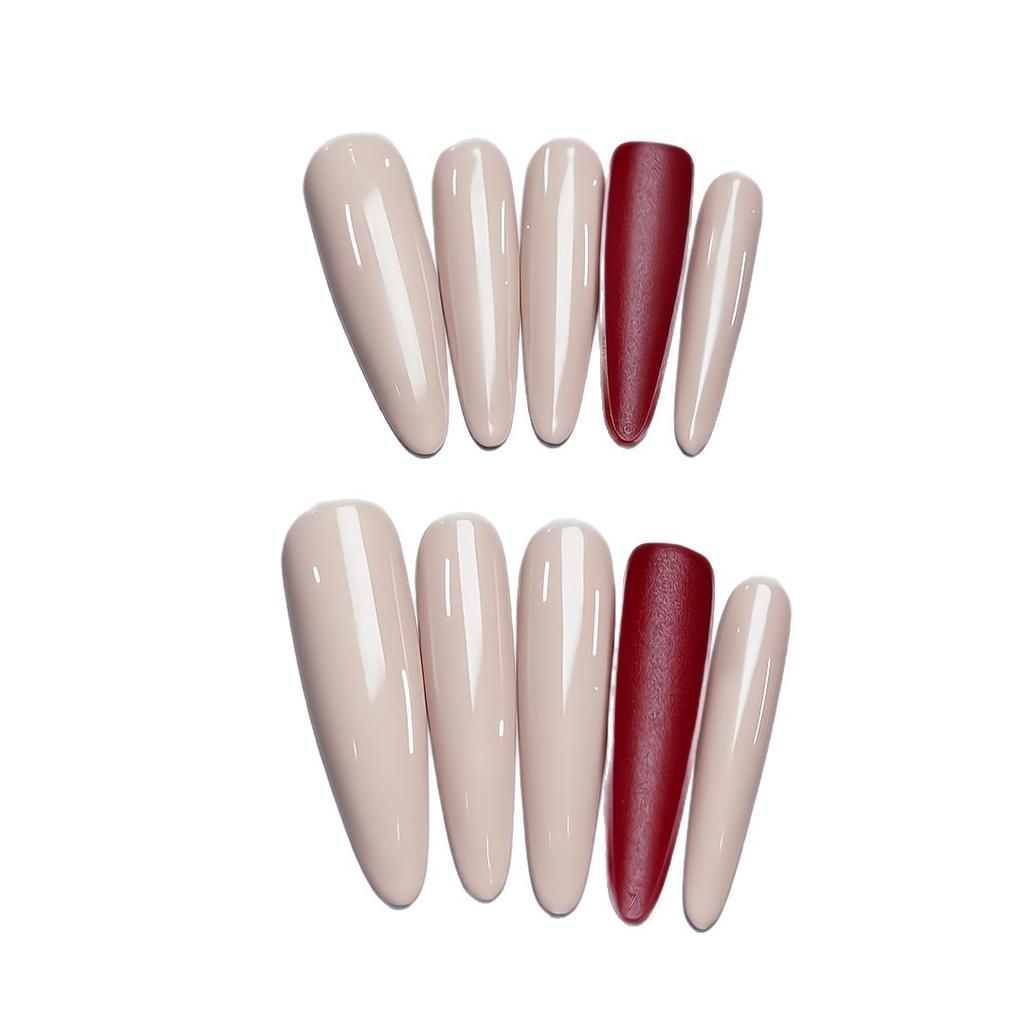 Press On Nails Long Stiletto Glitter Fake Nails Press Ons with Design Reusable Acrylic False Nail Full Cover Glue On Nail Stick On Nail for Women