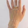 [Fanzhu Weeping Silk] Imitation Pearl Tassel Bracelet Ring Integrated New High-value Niche Design Bracelet Women