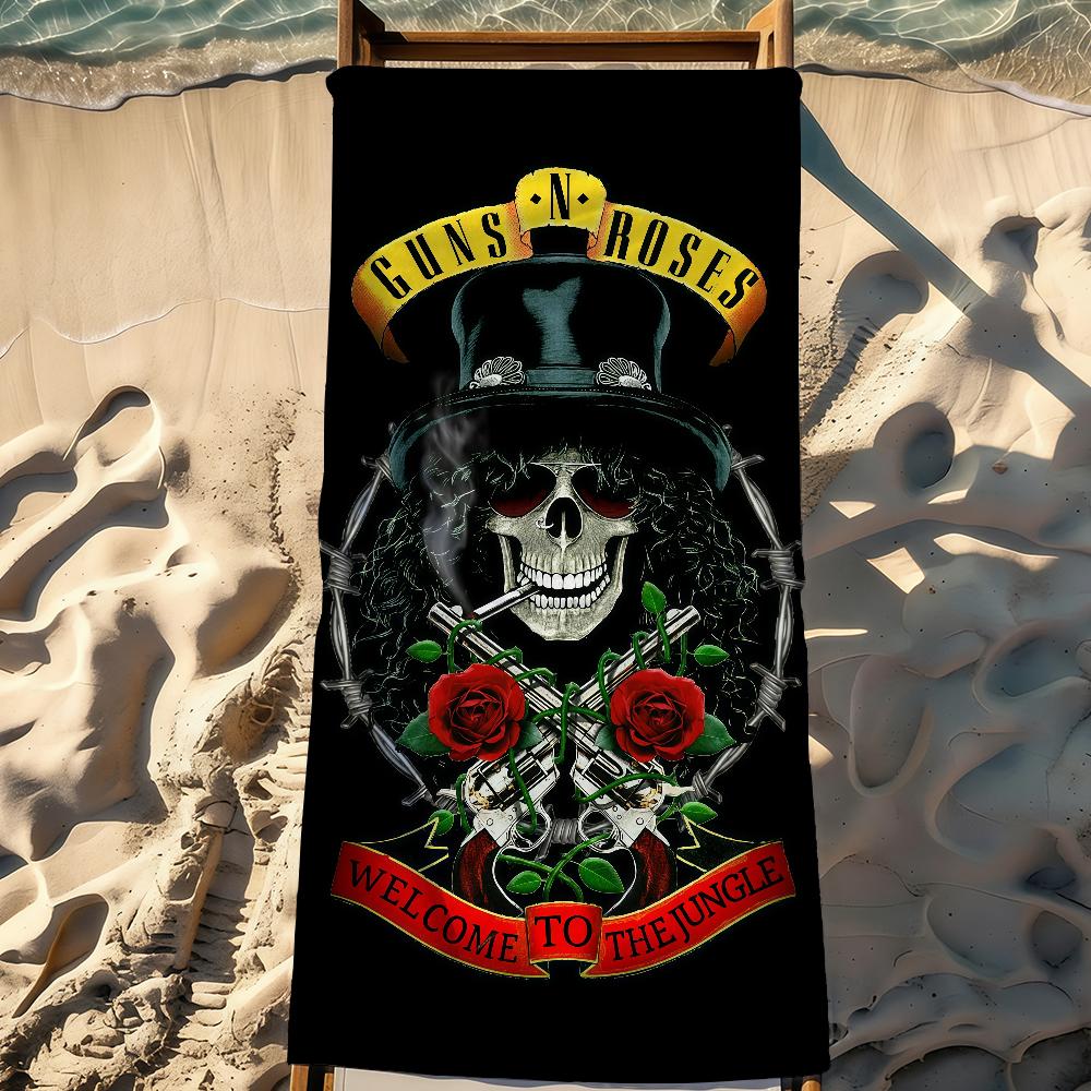Bnad G-Guns N R-Roses-S Towel Sports Quick Dry Travel Camping Gear Sandproof Soft Light Large Beach Towel