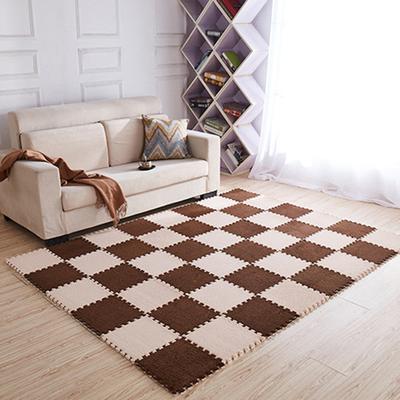 Plüsch Puzzle Teppich Ineinander greifen Boden Matte DIY Nicht-Slip Teppich Fliesen Baby