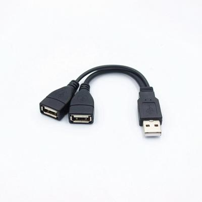 USB 2.0 A 1 mascul la 2 USB dual mamă Adaptor de alimentare pentru hub de date Splitter Y Cablu de alimentare pentru încărcare USB Cablu prelungitor