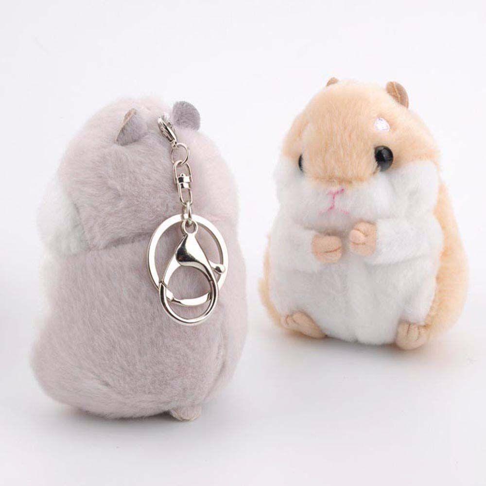 Cute Kids Toy Hamster Ornament Key Ring Key Chain Animal Plush Toy Plush Keychain Stuffed Toys Plush Dolls