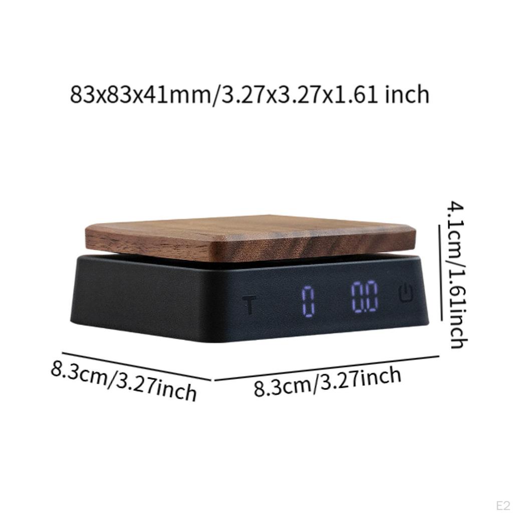 Coffee Scale with Timer Electronic Weighing Portable Save Space Compact Kitchen