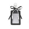 Estiloso Estilo INS Fofo Porta-Cartão Fotográfico Decorativo Protetor Estojo para Cartão Fotográfico de Meninas Estojo para Cartão de Identificação PU Macio Laço de Pérola Cartão Bancário
