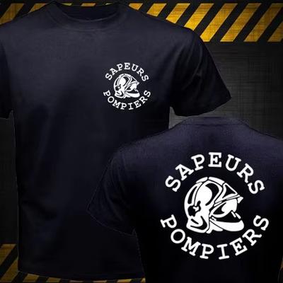 New Sapeurs Pompiers Paris France Firefighter Fire Department Brigade T-Shirt Summer High Quality Men Printing On T Shirts
