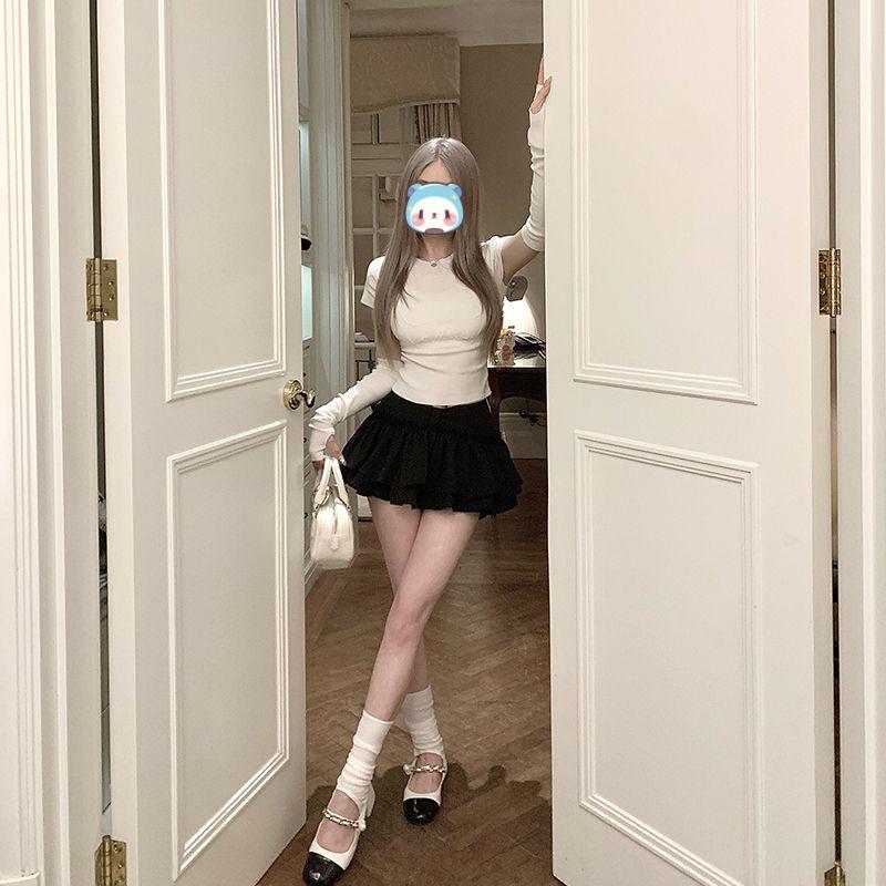 Ballet-Inspired Puffy A-Line Cake Skirt 2025: Spring/Summer Super Short Anti-Exposure Skirt Pants