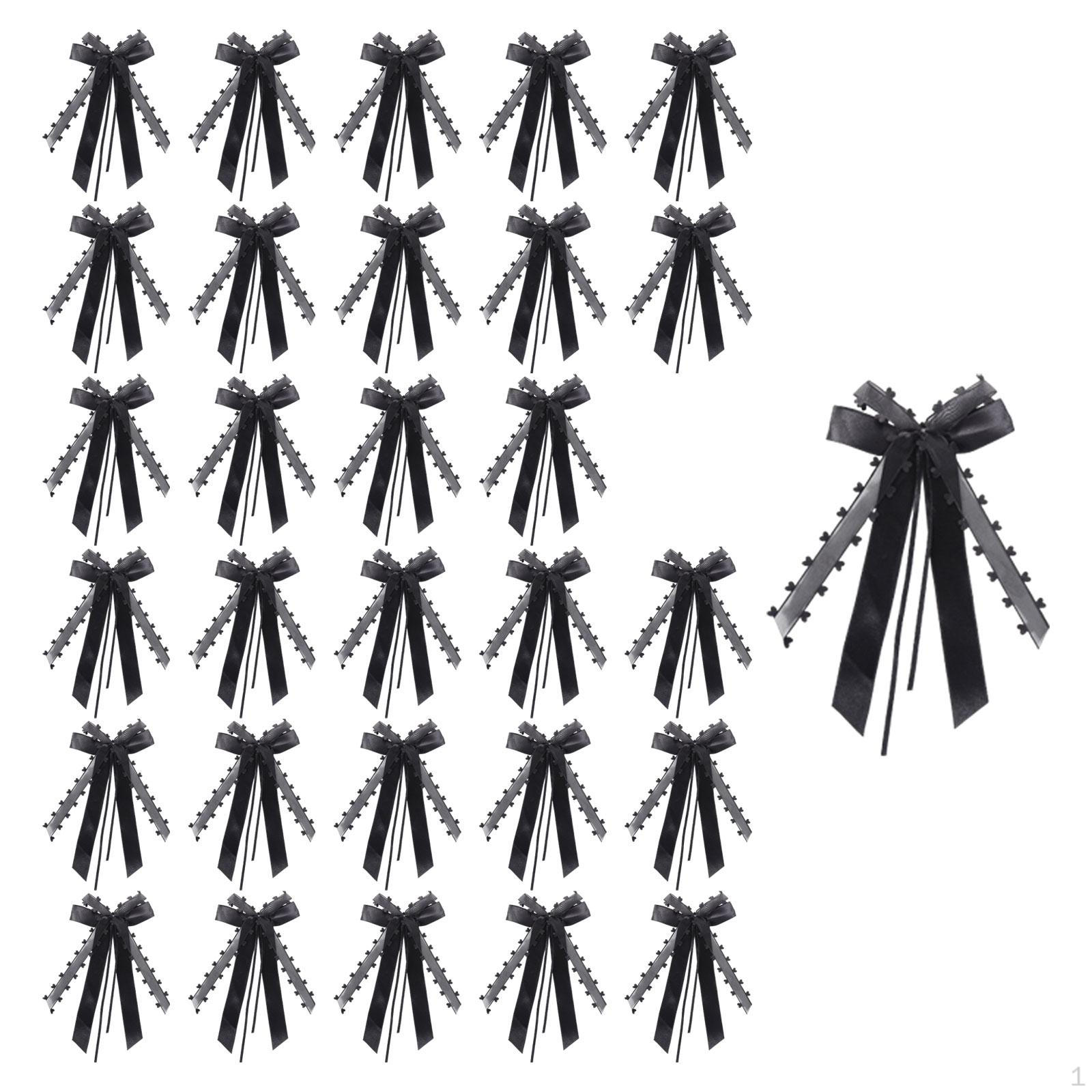 

30 Pieces Gift Pull Bows Flower Ribbon Present Wrapping Art Valentines Day for Party чорний