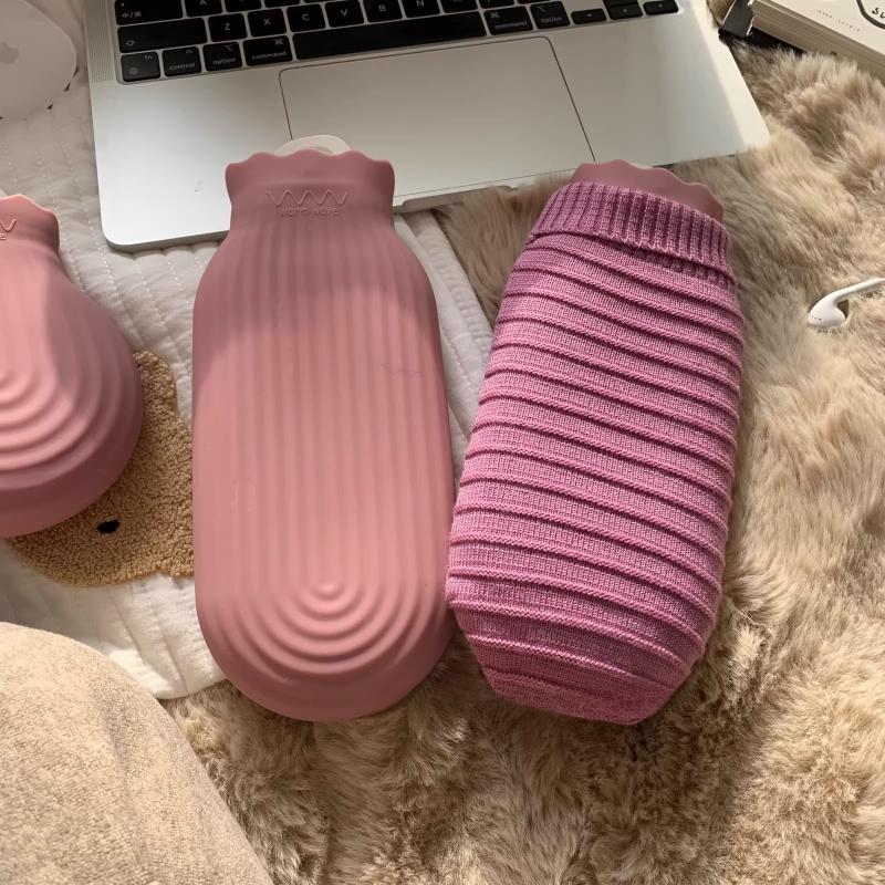 Silicone Environmentally Friendly Water Injection Hot Water Bottle Hand Warmer Hot and Cold Available Good Tactile Feel Simple