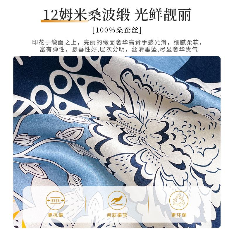 100% Mulberry Silk Scarf Women Neck Shawls Wraps for Ladies Foulard Scarves Female Hijab Bandana Poncho Square Kerchief