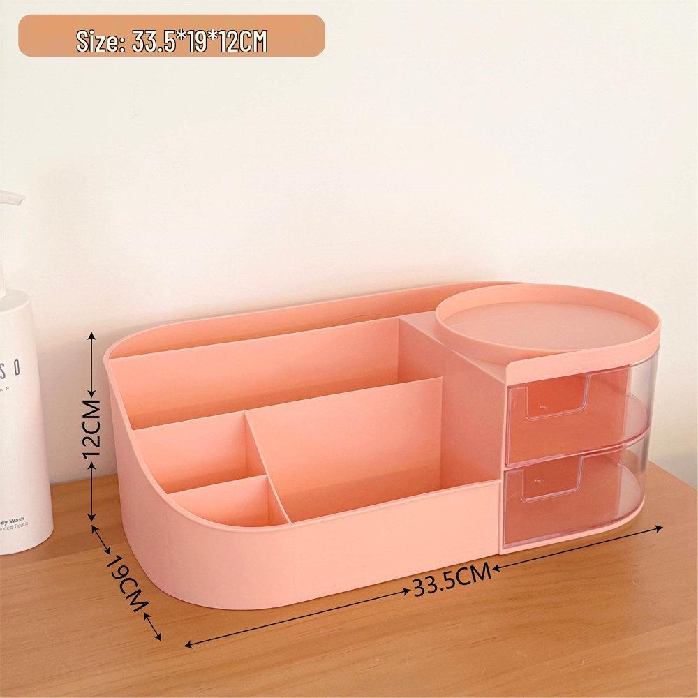 Multifunctional Makeup Organizer with Mirror and Skincare Storage