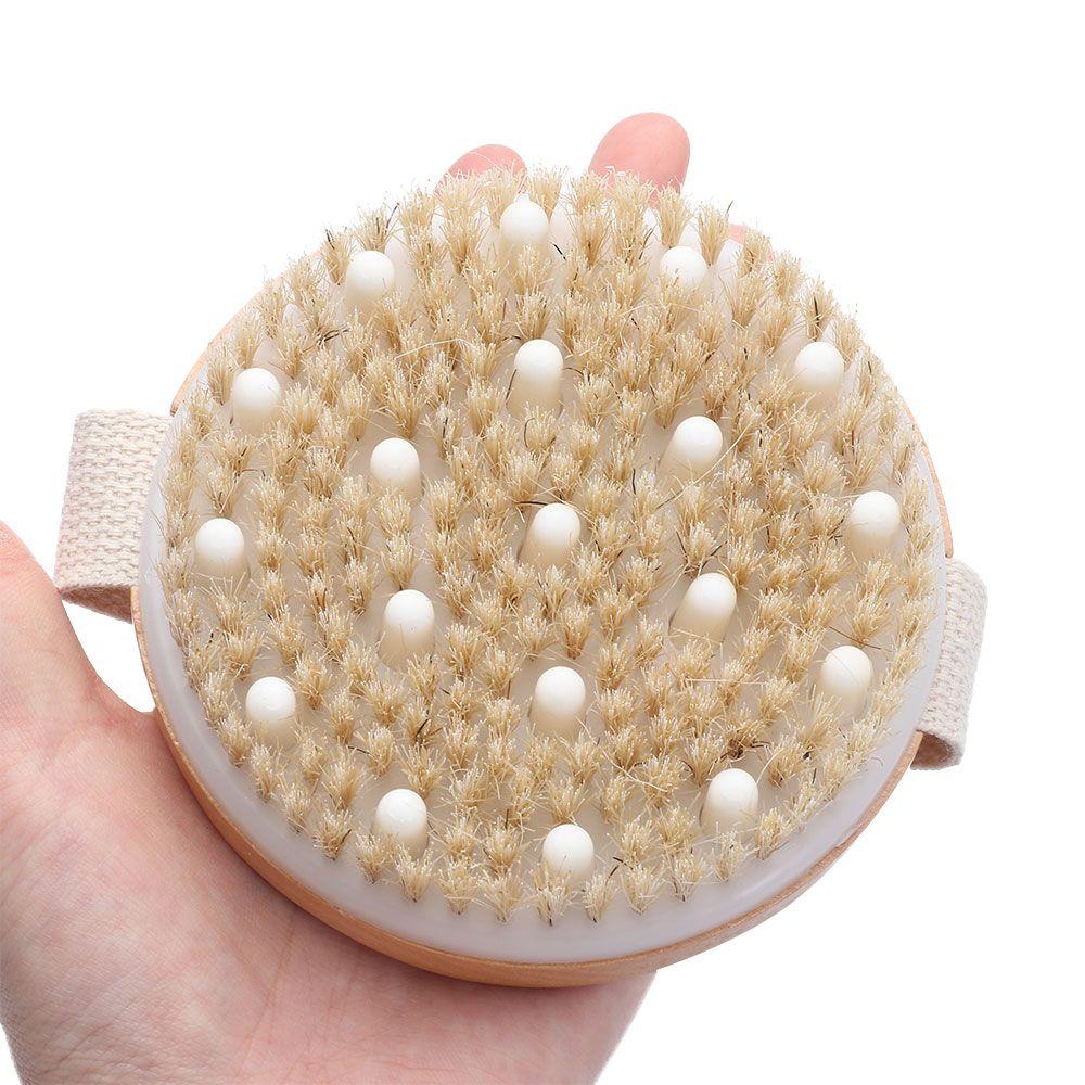 Exfoliating Full Relaxing Body Massage Natural Bristles Bath Brush Exfoliating Dry Brush Wet & Dry