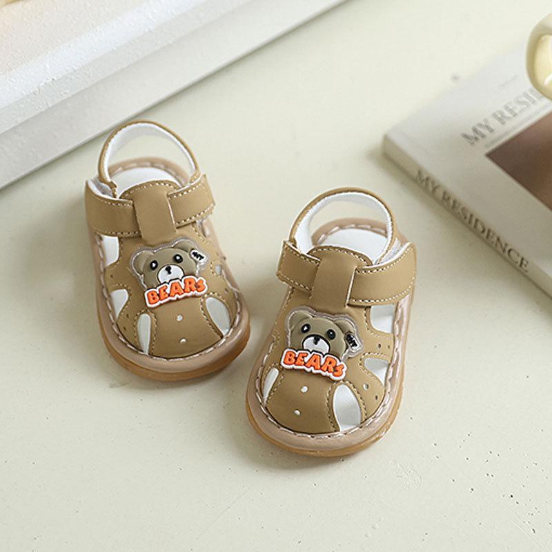 Baby Girl Toddler Shoes With Cartoon Design And Breathable Synthetic Leather For Summer Walks