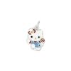 S999 Sterling Silver Cartoon Kitty Pendant Charm for DIY Bracelet Necklace Jewelry with Braided Rope Accessories