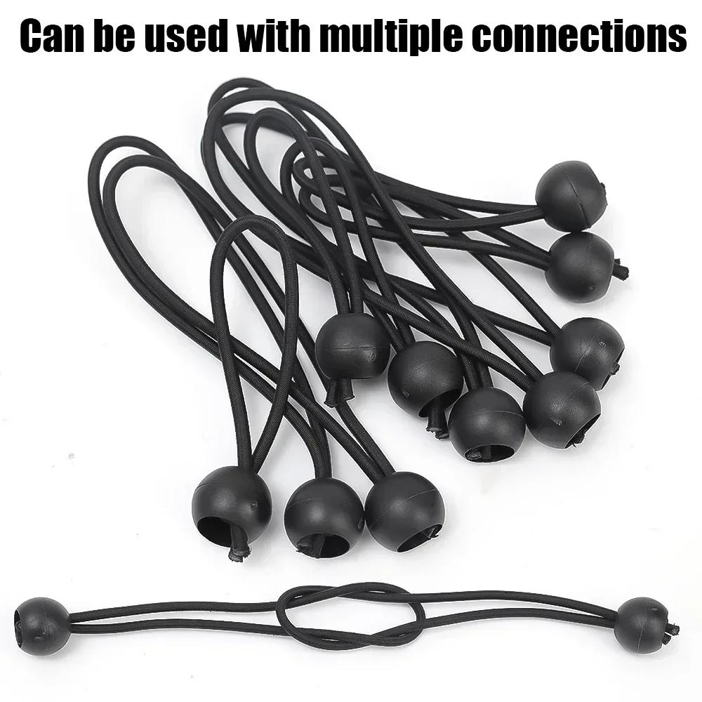 5/30Pcs Outdoor Elastic Ball Rope Bungee Cords Portable Tent Fixing Tarpaulin Awning Canopy Heavy Duty Tarp Tie Down for Shelter Cargo