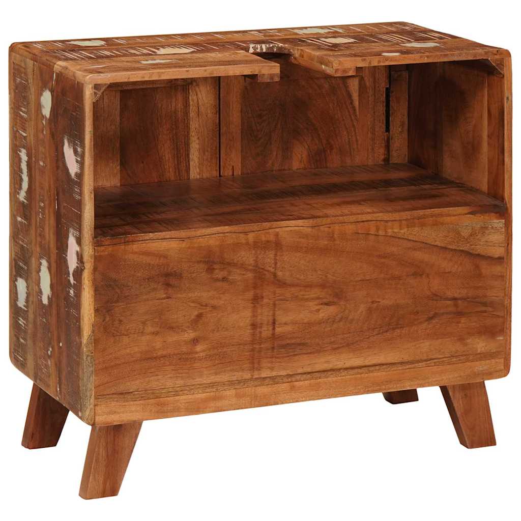 Bathroom Cabinet Made of Solid Reclaimed Wood and Engineered Wood