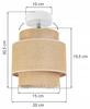Ceiling Lamp, Wall Lamp, Lampshade, Boho, Jute, 20 Cm