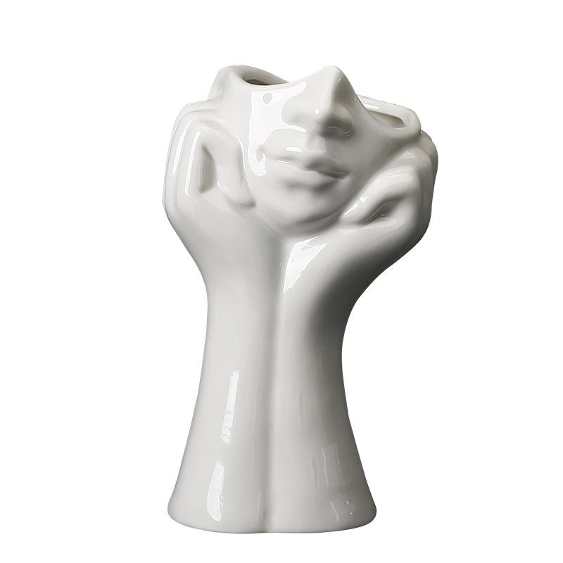 Nordic Style Creative Dried Flower Vase Ceramic Home Ornament Hydroponic Flower Device