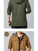 2022 Autumn/Winter Men's Korean Style Mid-Length Cotton Trench Coat