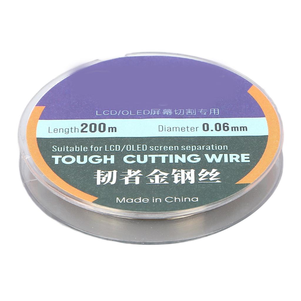 200M Phone LCD Screen Cutting Line High Hardness Steel Phone LCD Screen Separating Wire0.06mm