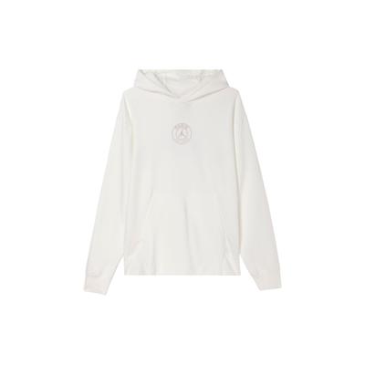 Jordan X PSG Collaboration SS24 Paris Saint-Germain Solid Color Hooded Fleece Sweatshirt Men Sweatshirt Sail-White FN5327133