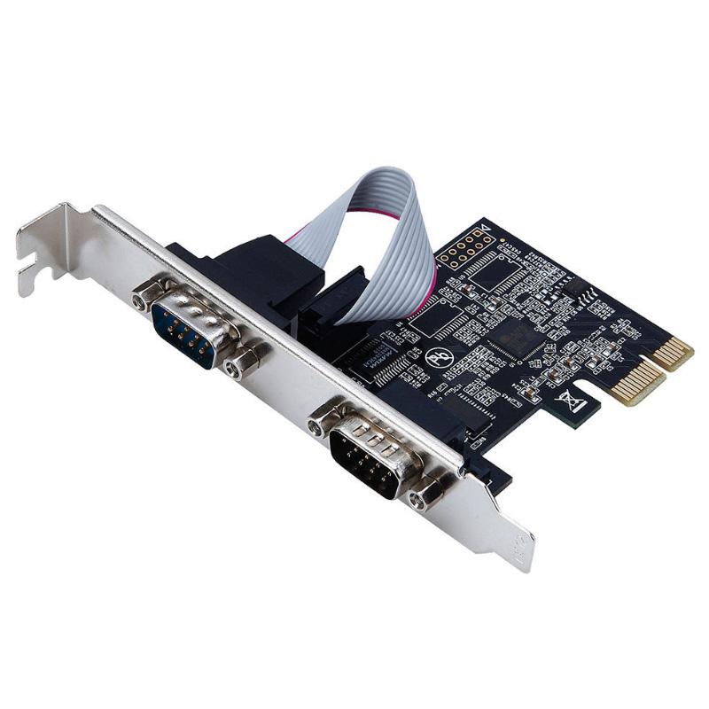 PCI-E Serial Port Adapter Internet Splitter PCI-E Riser Card Adapter PCI-E Expansion Card PCI-E To RS232 Serial Card Expansion Adapter AX99100 Chip