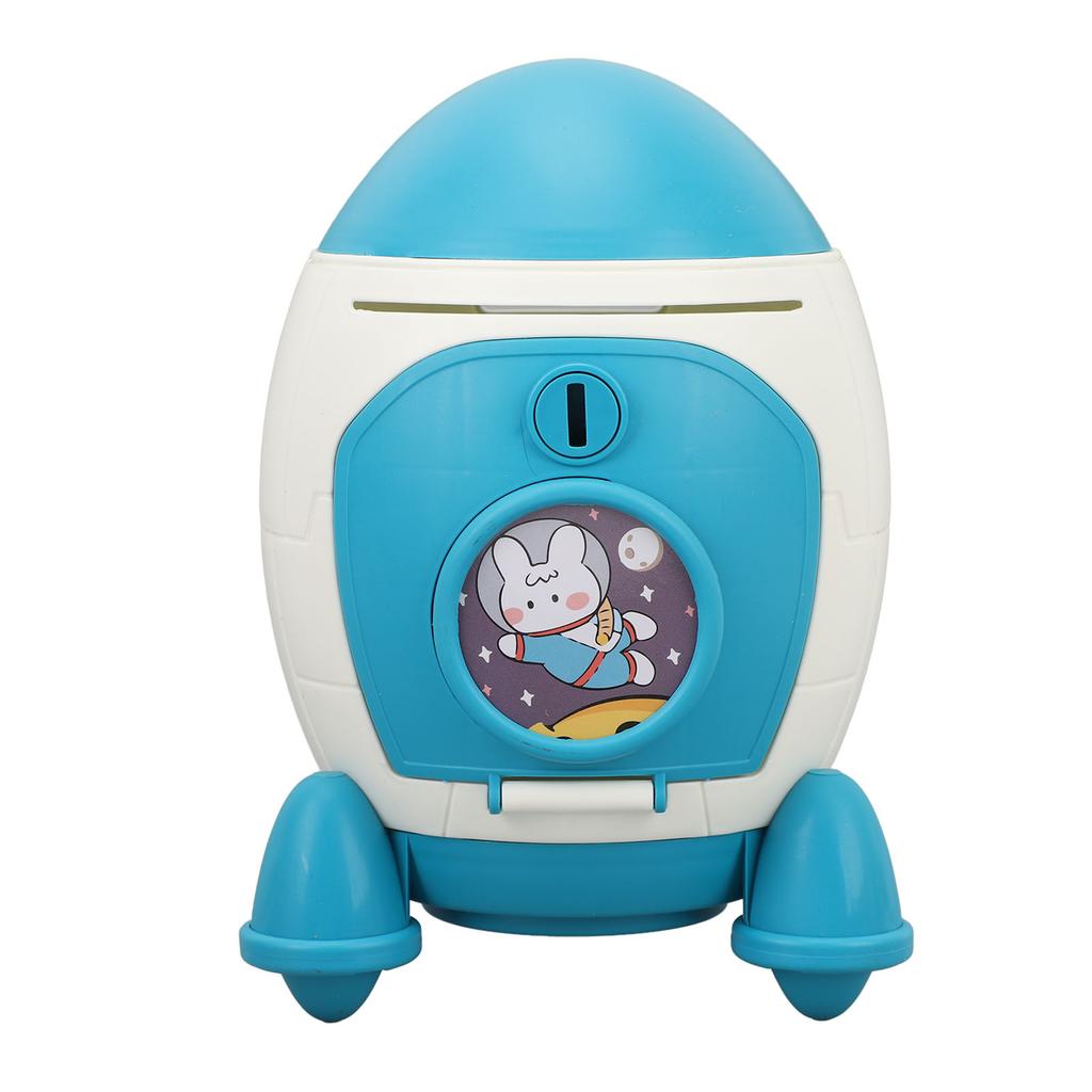 Cartoon Money Bank with Key Large Capacity Cute Cartoon Space Money Saving Toy for Kids Boys Girls