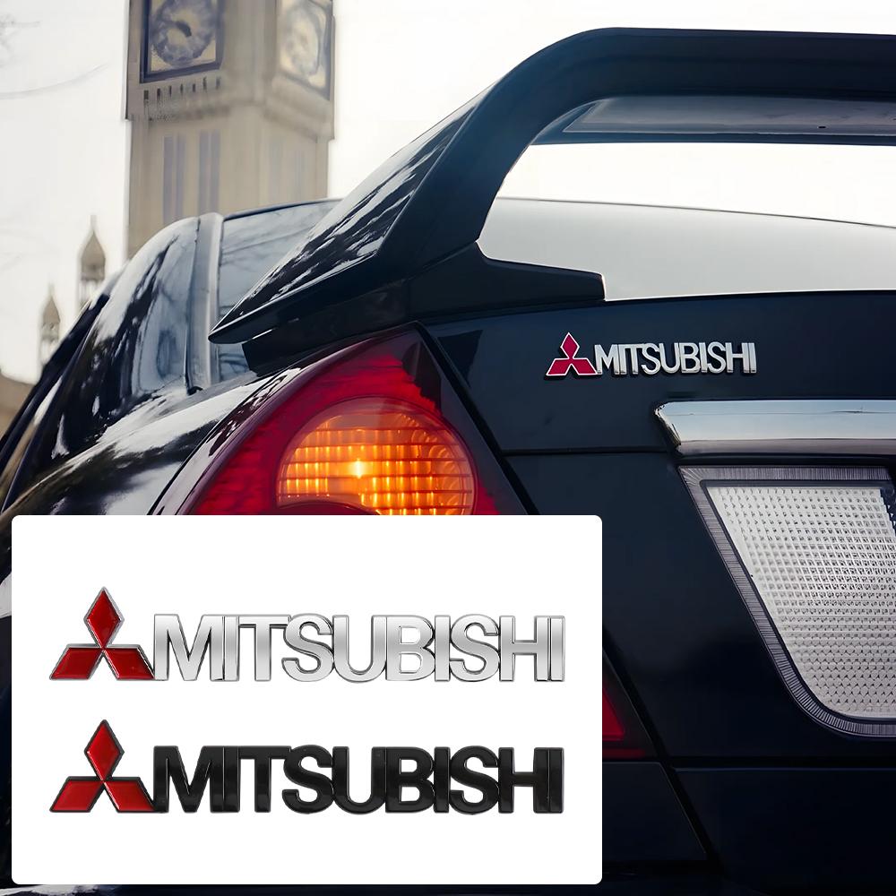 ABS Car 3D Metal Letter Logo Badge Sticker Styling Decals For Mitsubishi 9 X ASX L200 Colt Outlander Pajero Lancer Eclipse Cross