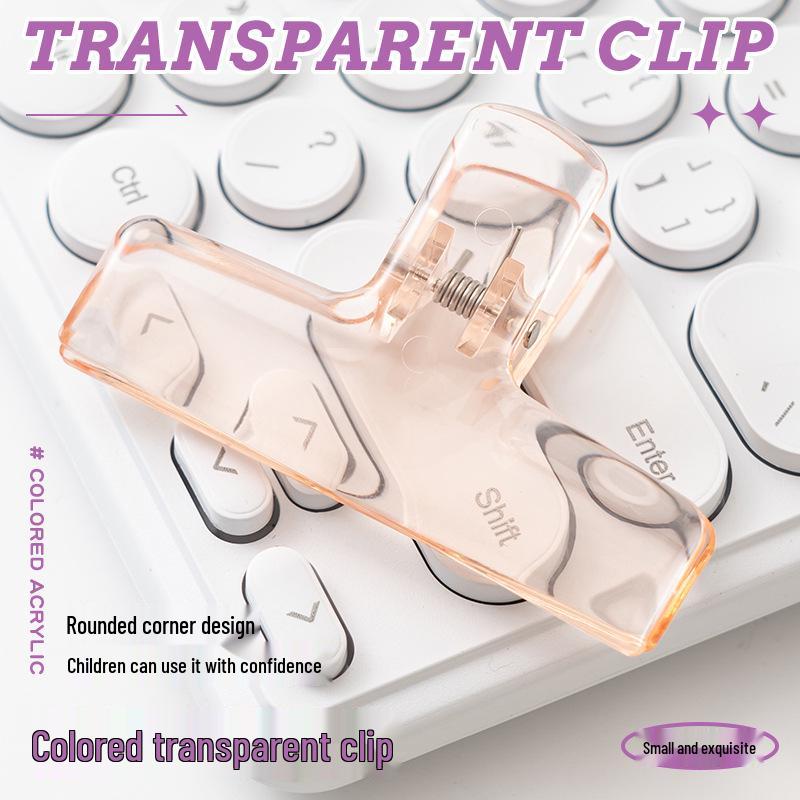 Transparent Acrylic Bulldog Clips for Documents and Tickets - Stylish, High-Value for Students and Office Use