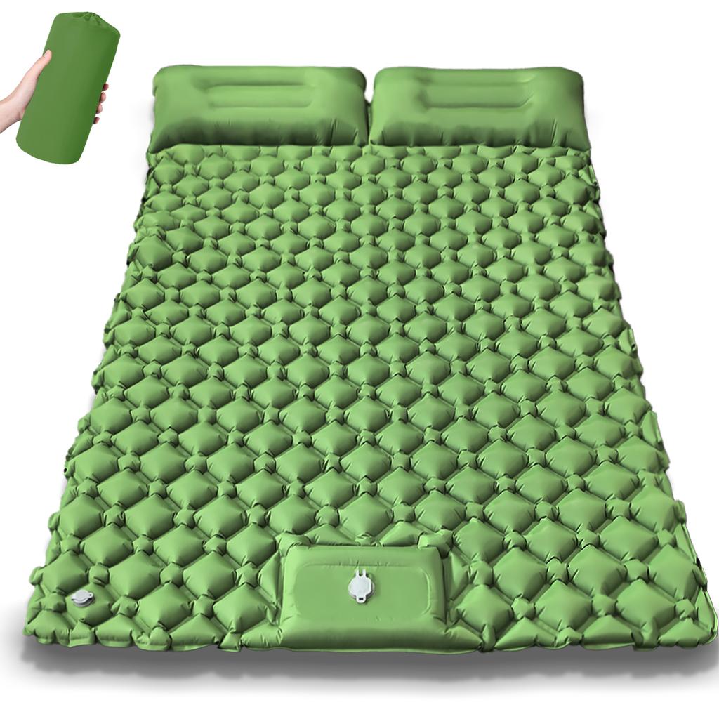 Outdoor Camping Doppelte aufblasbare Matratze Extra breite Schlafunterlage Ultraleichtes Klappbett Isomatte Auto Reise Matte