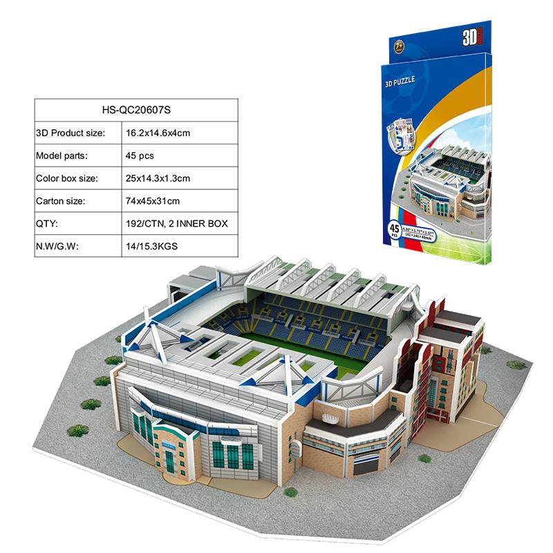 Creative DIY 3D Paper Puzzle Football Field Stadium Assembled Model Educational Toys Jigsaw Puzzle For Kids Fans Gifts