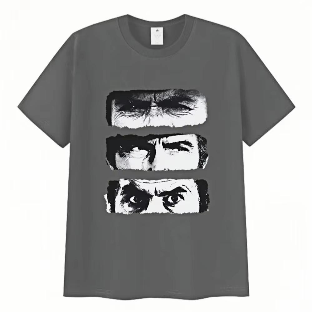 2026 The Good The Bad and Ugly TV Graphic Print Men's Clothing T-Shirt Harajuku Fashion Casual Gothic Garment Summer T-Shirt