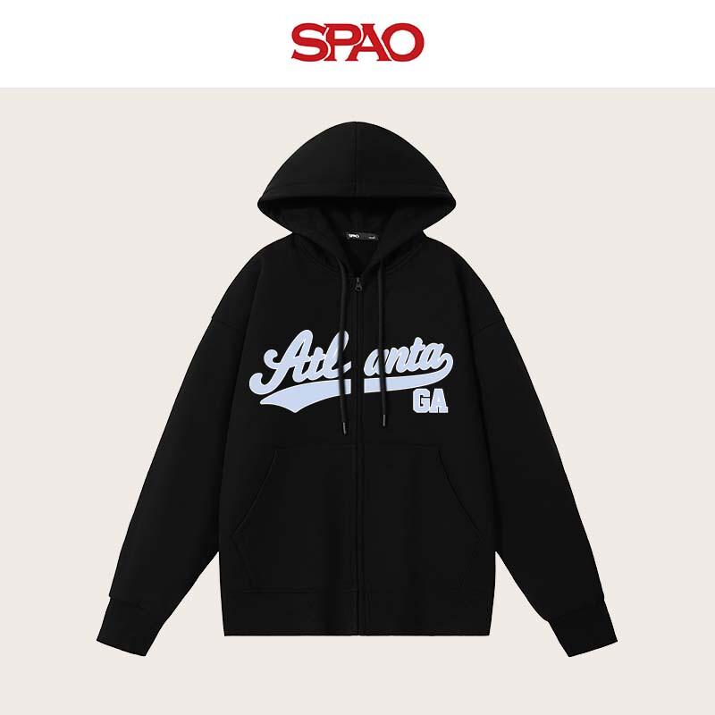 

SPAO Women s Drawstring Hooded Cardigan Sweatshirt L
