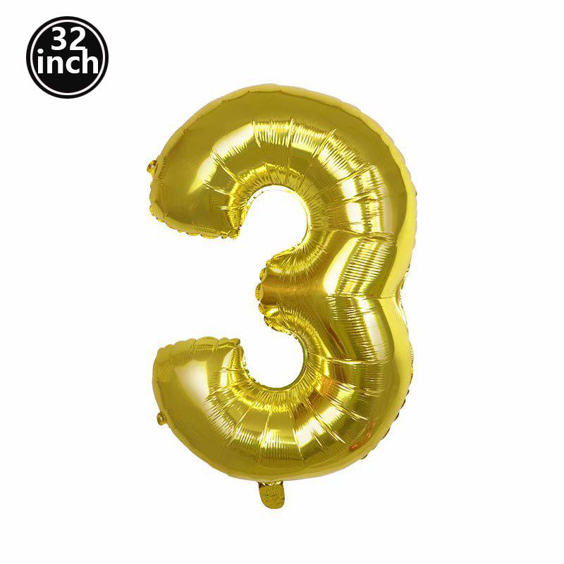Multi Color Large Numbers 1 Balloon 32Inch 1 2 3 4 5 6 7 8 9 Birthday Ball Red Digit Bachelorette Balloons Figure Golob Balloons