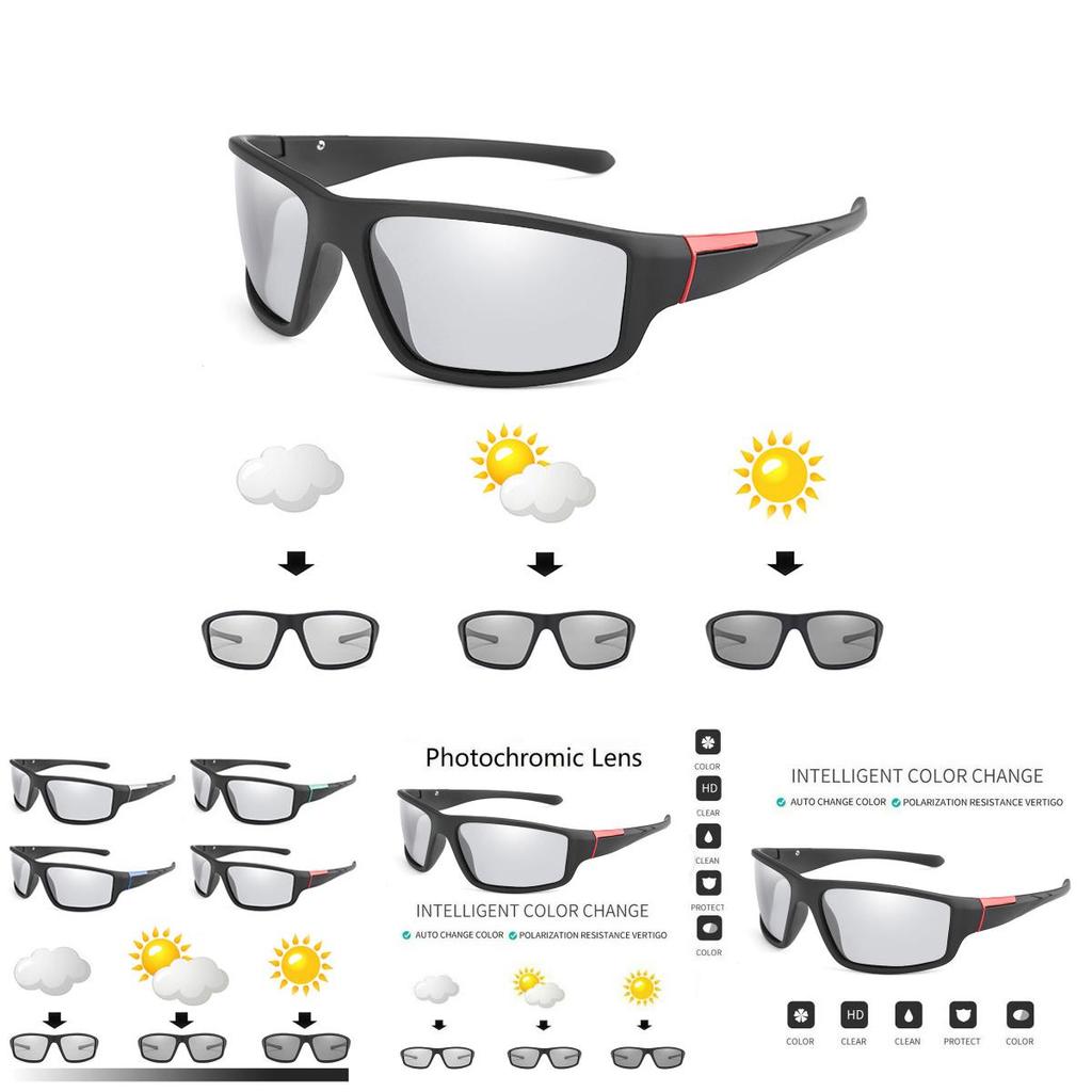 Durable Men Polarized Photochromic Sunglasses For Clear Vision And Eye Protection