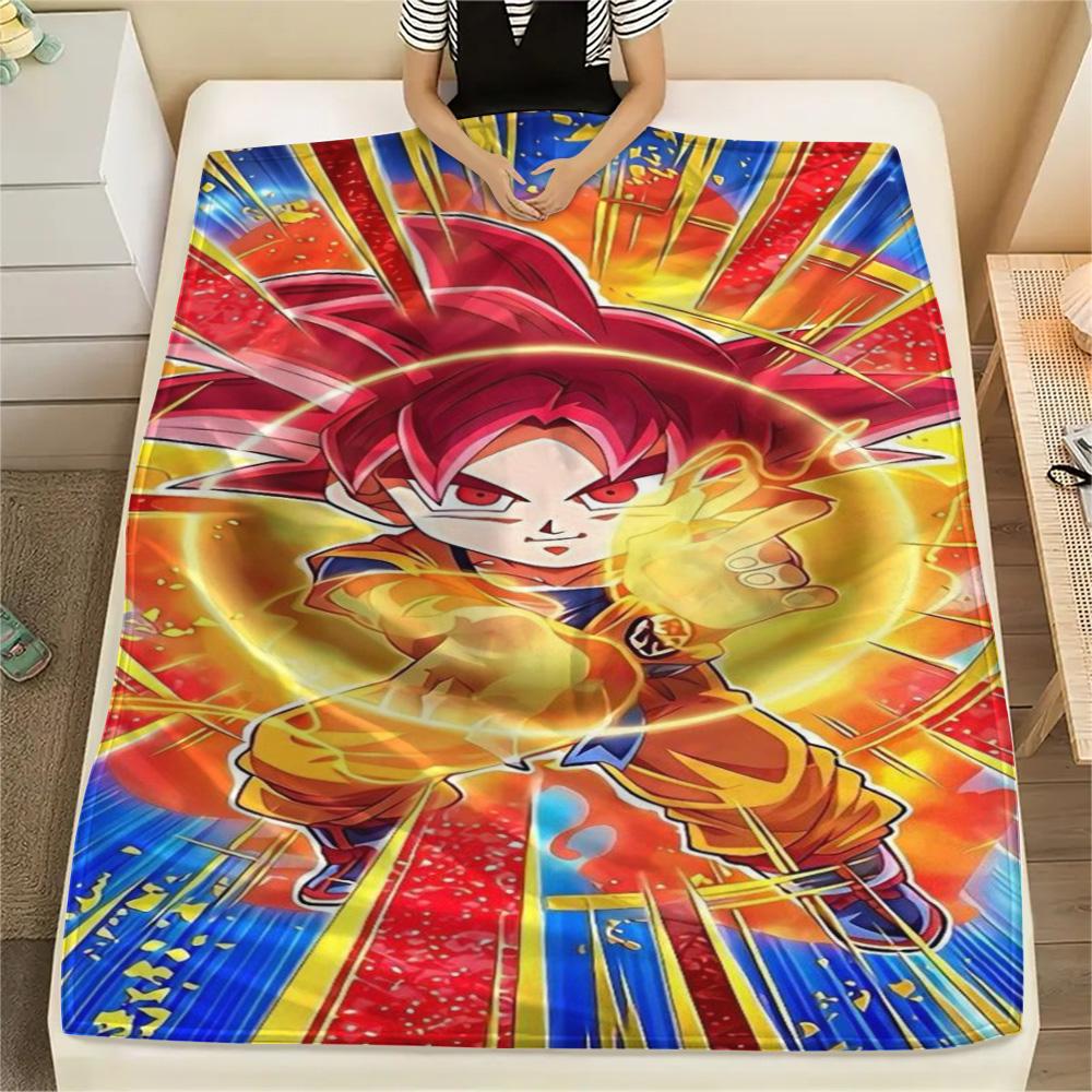Goku Soft Touch Printed Blanket, Flannel Blanket Perfect for Bedrooms, Sofas, Chairs, Picnics & Travel Days.-TING