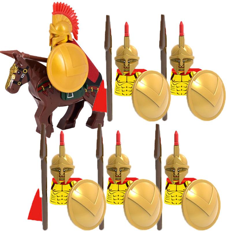 MOC Medieval Lion King Castle Knight Building Blocks Figure Accessories War Horse Cavalry Warrior Crusaders Toy Gift Bricks N029