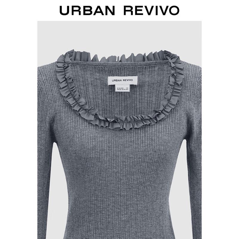 UR Dámský elegantní pletený top s volánky