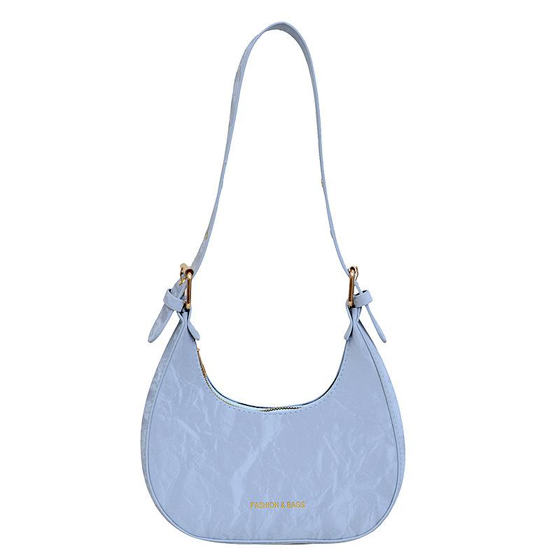 

2024 Новий тренд Жіноча сумка кросбоді Портативна сумка-півмісяць Модна текстура Портативна Велика місткість На плече Сумка для поїздок синій