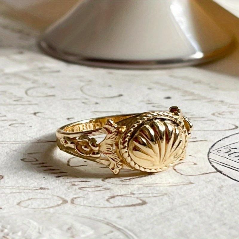Vintage Engraving Shell Design Rings For Women Jewelry Accessories Gift For Your Loved Ones