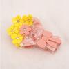 Acetic Acid Flower Hair Clip Vintage Rhinestone Crab Clip Acetate Bouquet Hair Claw  Holiday
